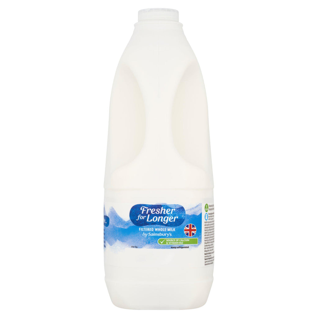 Sainsbury's British Filtered Whole Milk 2L