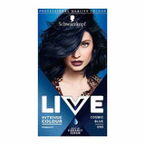LIVE Intense Colour Permanent Black Hair Dye Deep Black GOODS Superdrug Cosmic Blue 090  