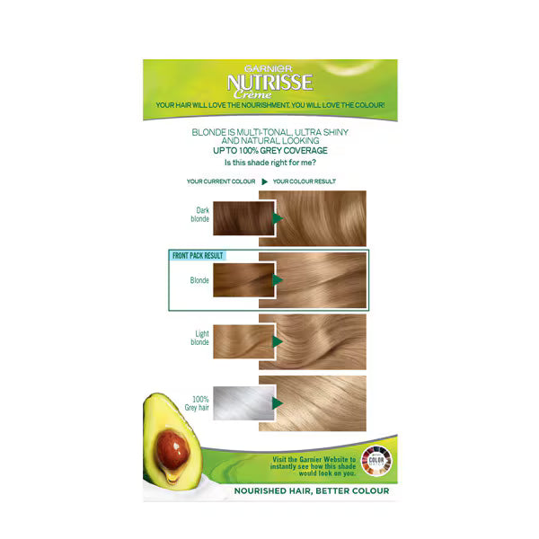 Garnier Nutrisse Medium Beige Blonde Permanent Hair Dye, UK version