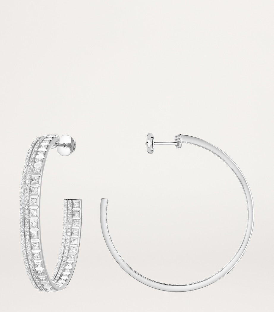 Boucheron Quatre Radiant Edition hoop earrings white gold diamonds (British brand)