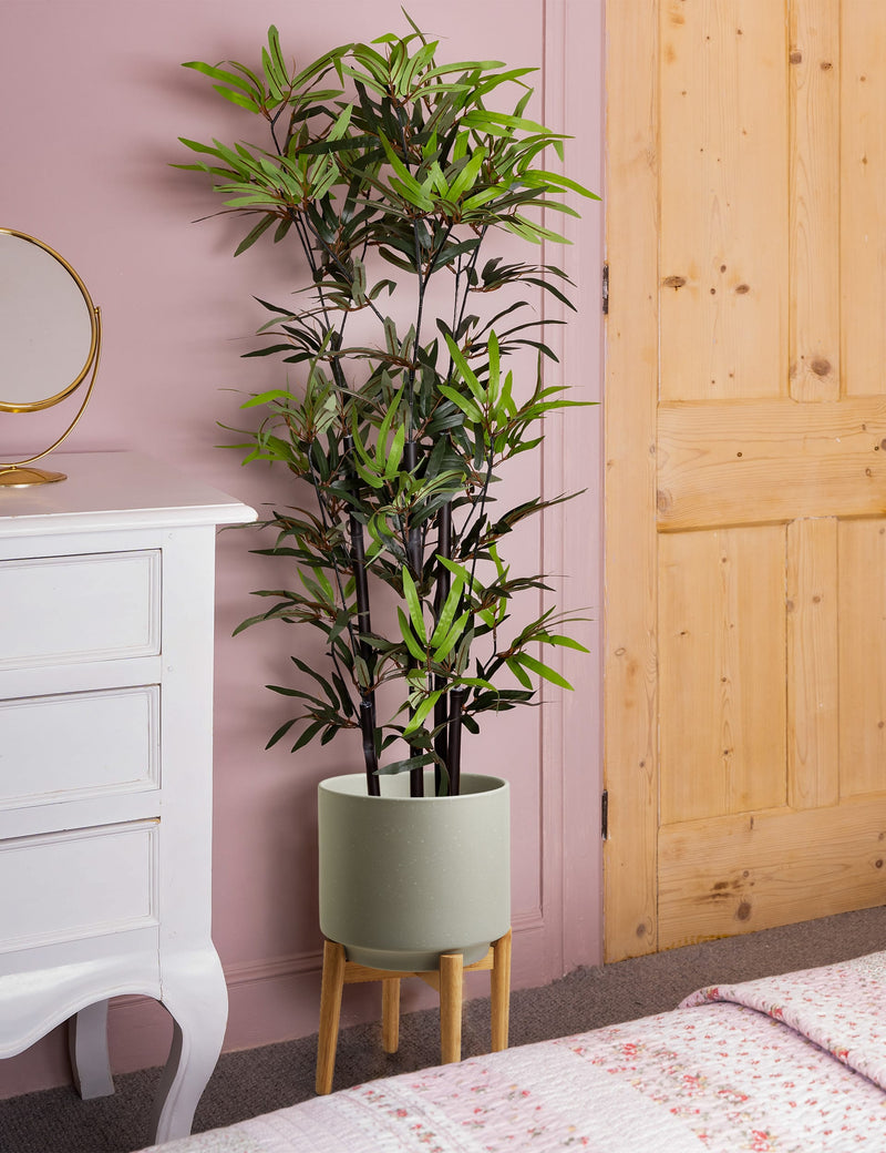 BLOOMA artificial black stem bamboo plant 4ft - British product