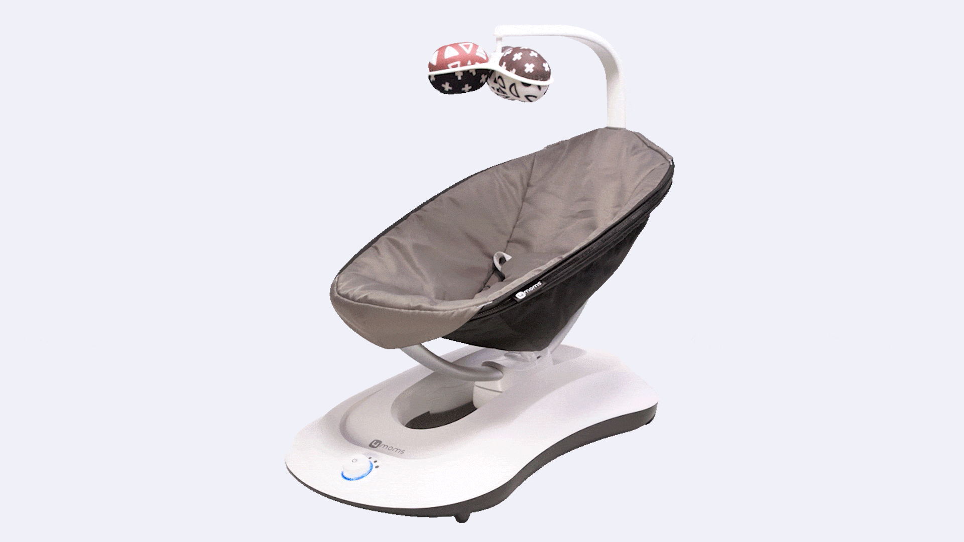 4moms rockaRoo 2.0 baby swing in Graphite, imported from the UK