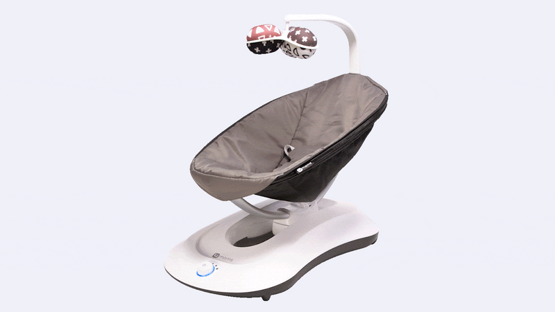 4moms rockaRoo 2.0 baby swing in Graphite, imported from the UK