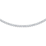 5.00ctw Round Brilliant Cut Diamond Tennis Necklace, 14ct White Gold