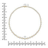 5-9mm Cultured Freshwater Pearl and Gold Bead Graduated Necklace, 14ct Yellow Gold