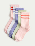 Cotton rich ankle socks 5 pack size 6-7, imported from the UK