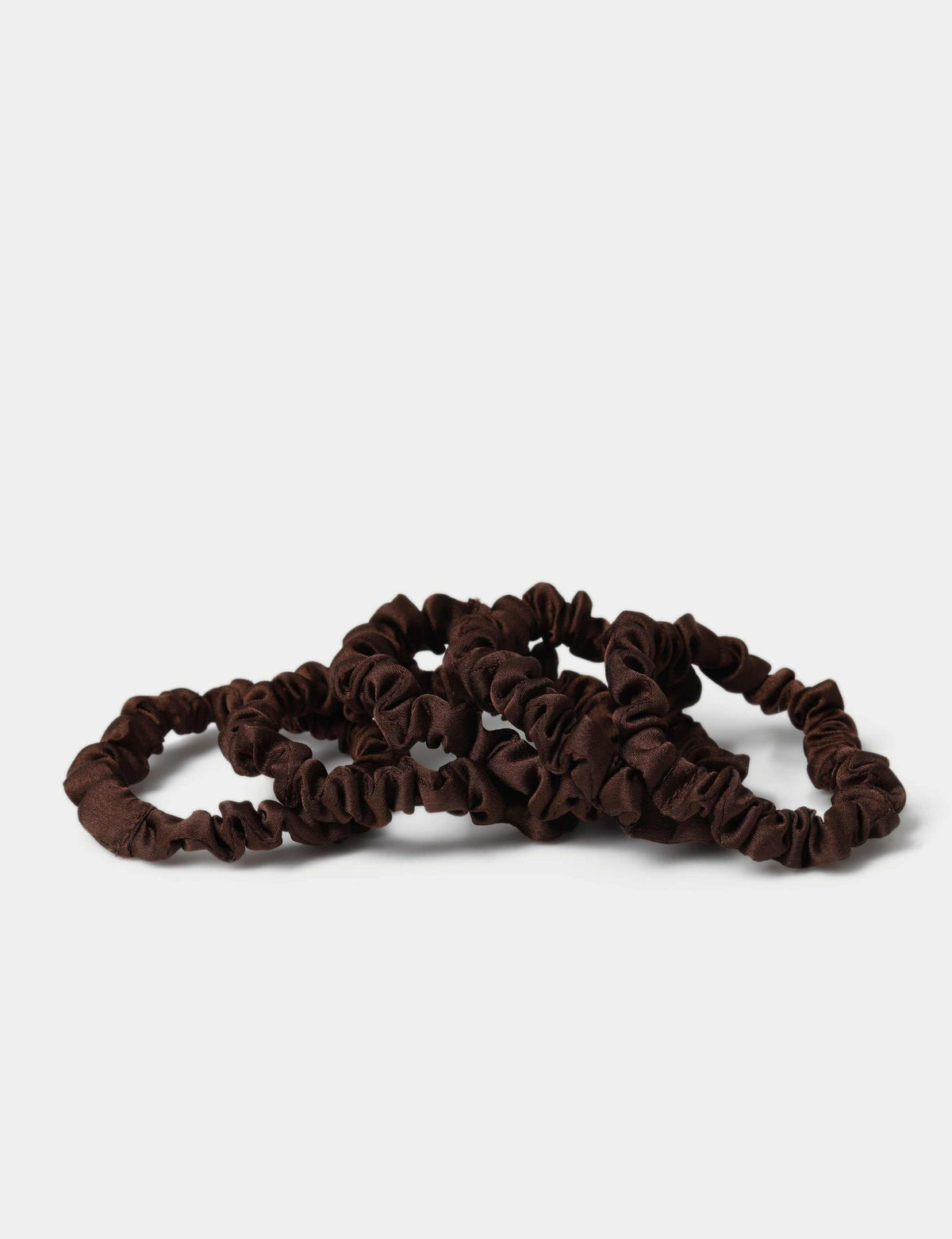 Set of 5 brown scrunchies, imported from the UK