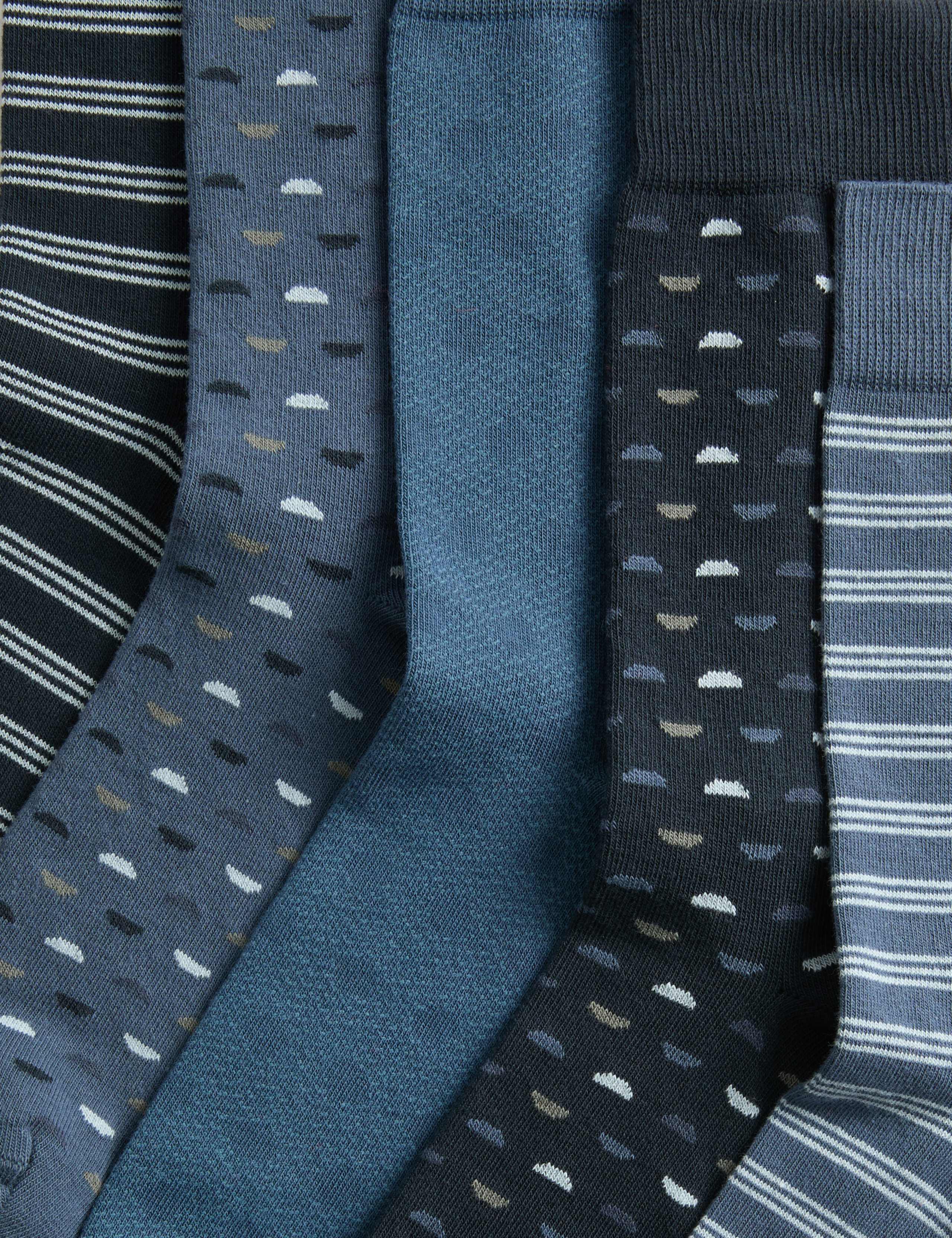 M&S cotton rich geometric socks 5 pack (British brand)