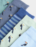 M&S Cool & Fresh Toucan Socks 5 Pack, imported from the UK