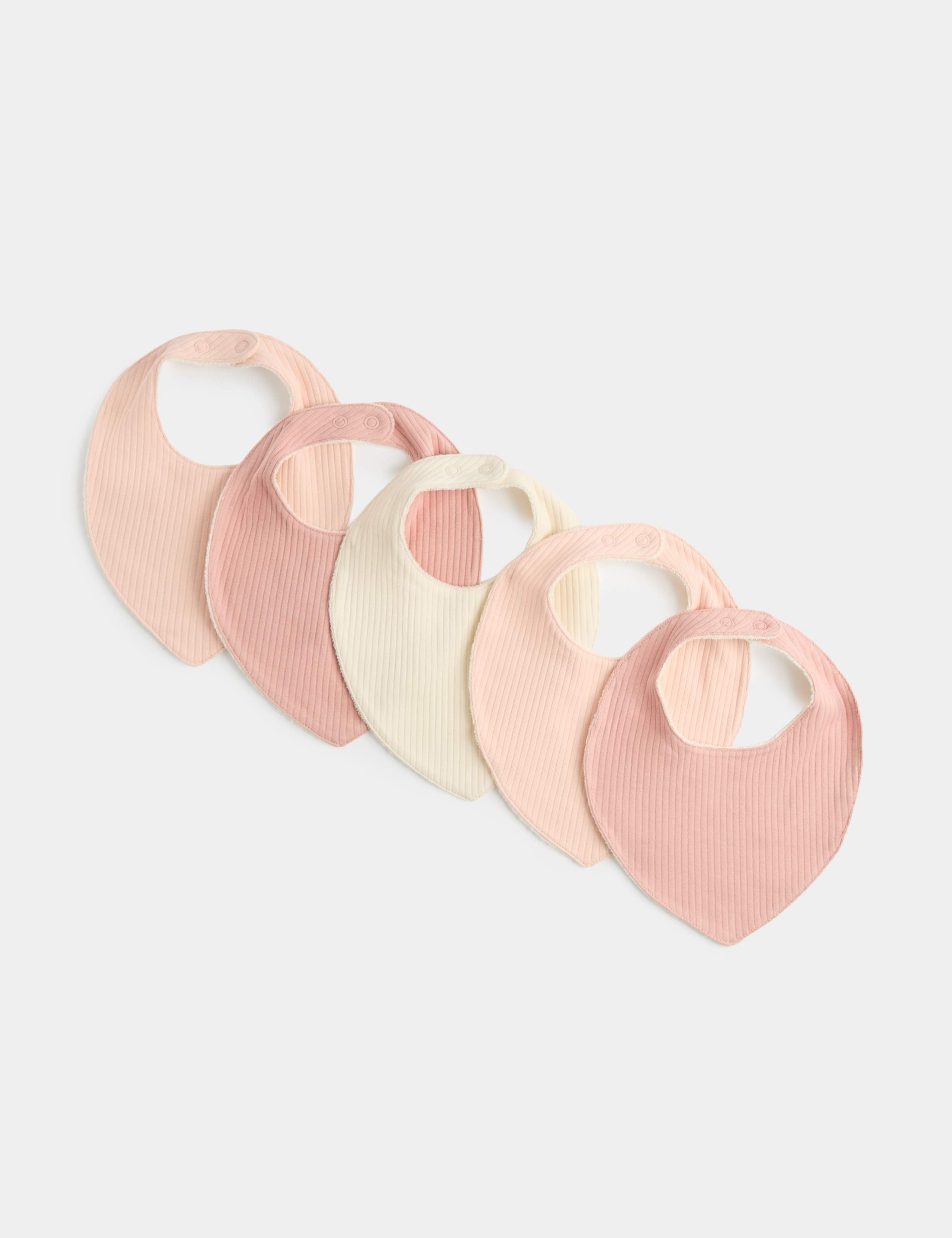 Cotton rich dribble bibs 5-pack (British brand)