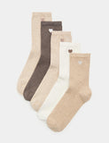 M&S cotton rich crew socks 5 pack (British brand)