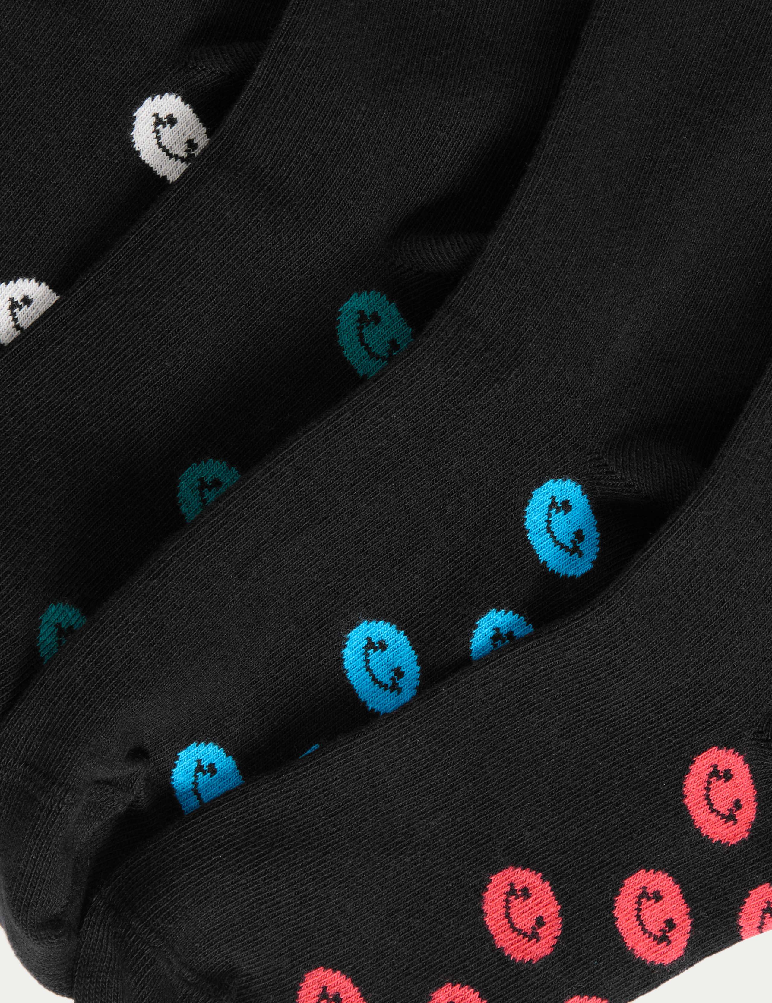 Happy Faces school socks 5 pack sizes 6-7, UK version