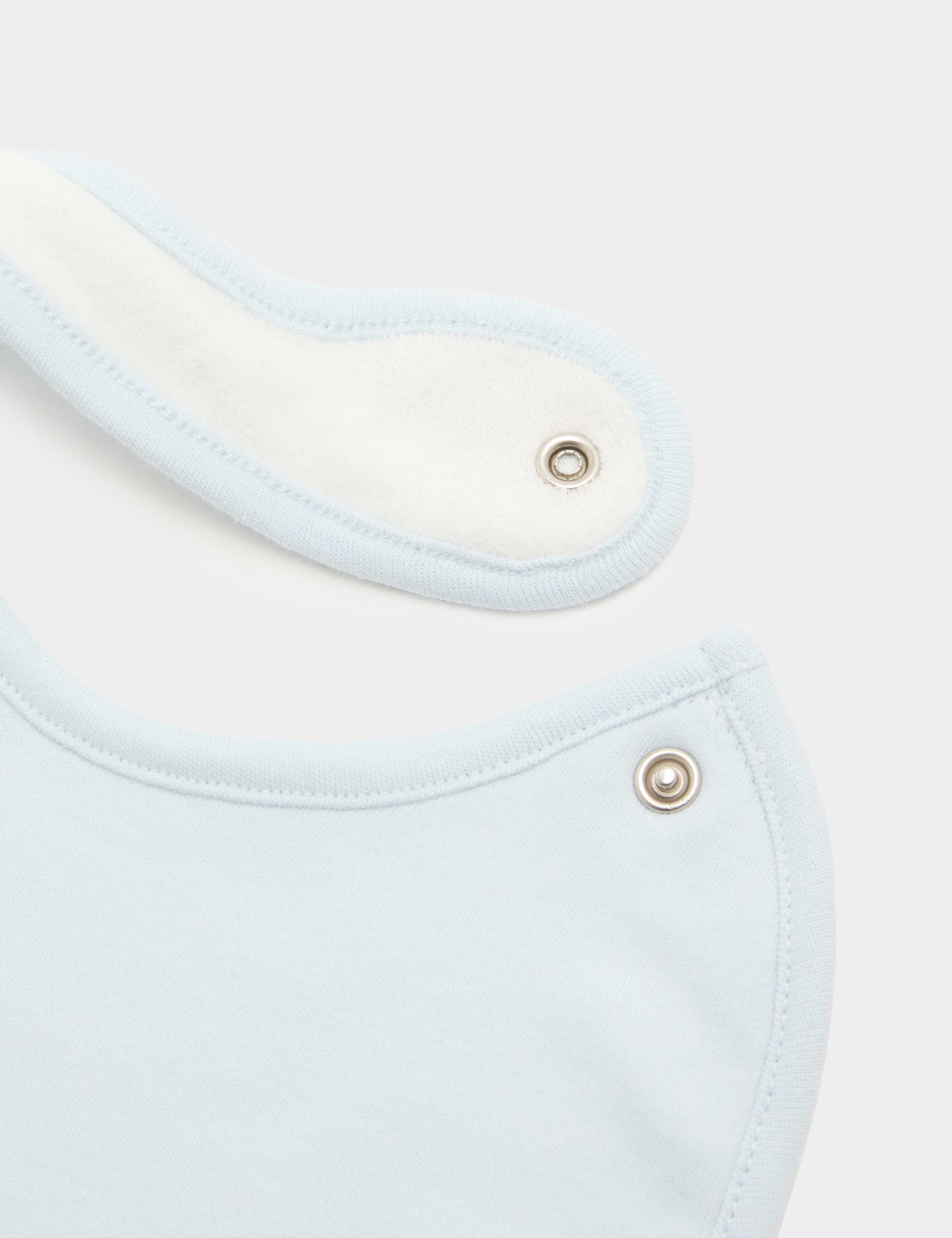 Cotton rich plane print bibs 5 pack, imported from the UK
