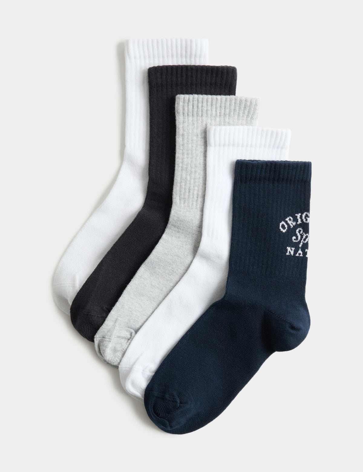 Cotton rich sports socks 5 pack sizes 6-7 (British brand)