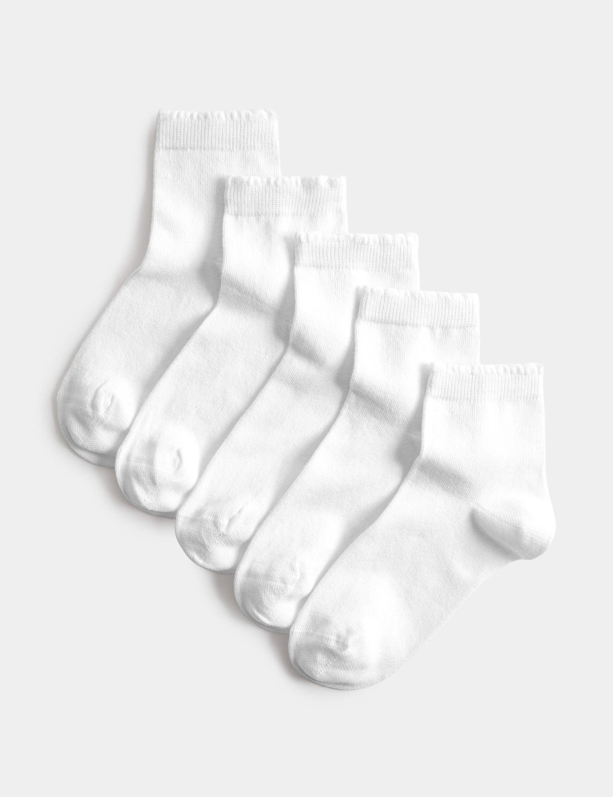 Cotton rich ankle socks for kids pack of 5, UK version