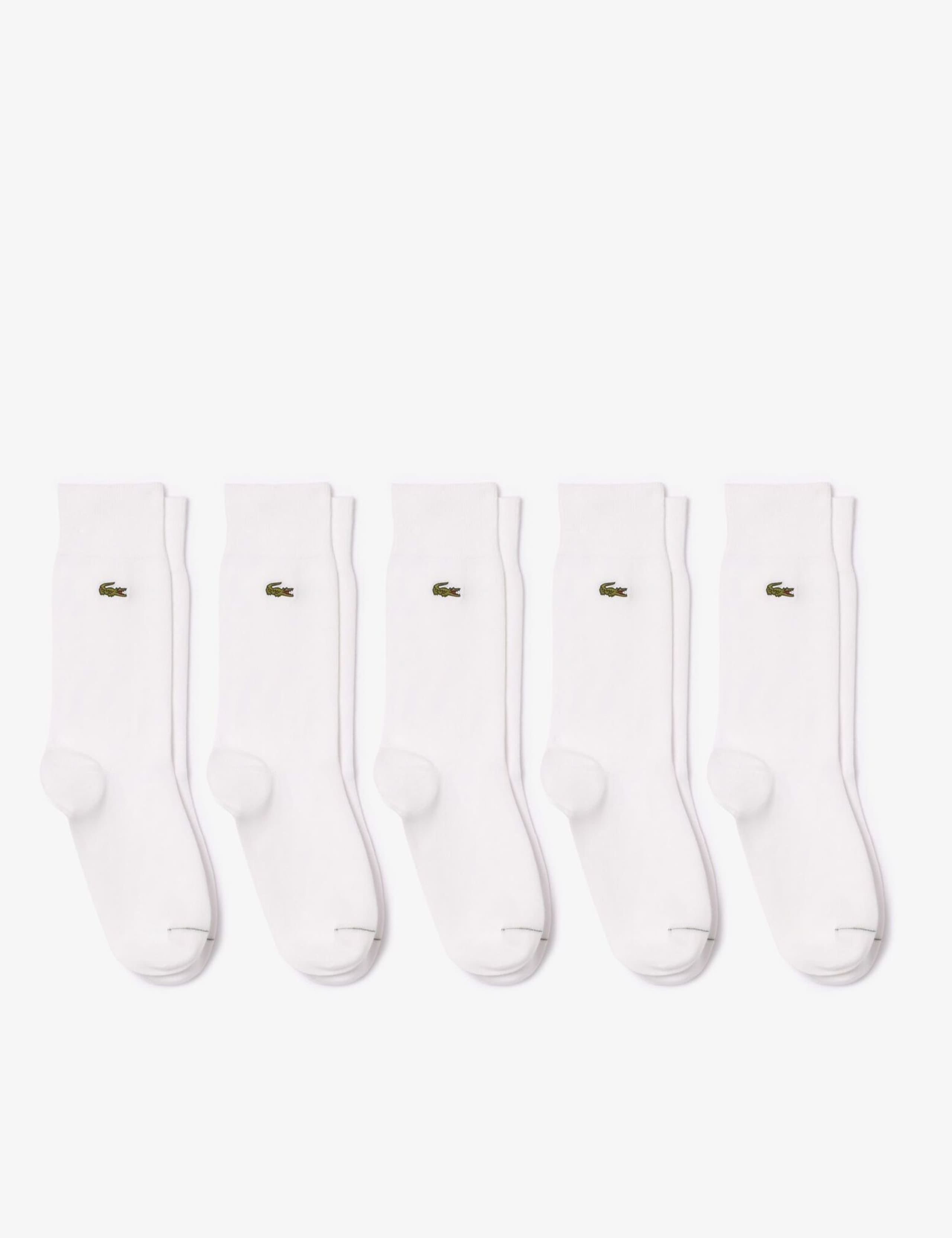Lacoste cotton rich trainer socks 5 pack, UK version