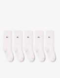 Lacoste cotton rich trainer socks 5 pack, UK version