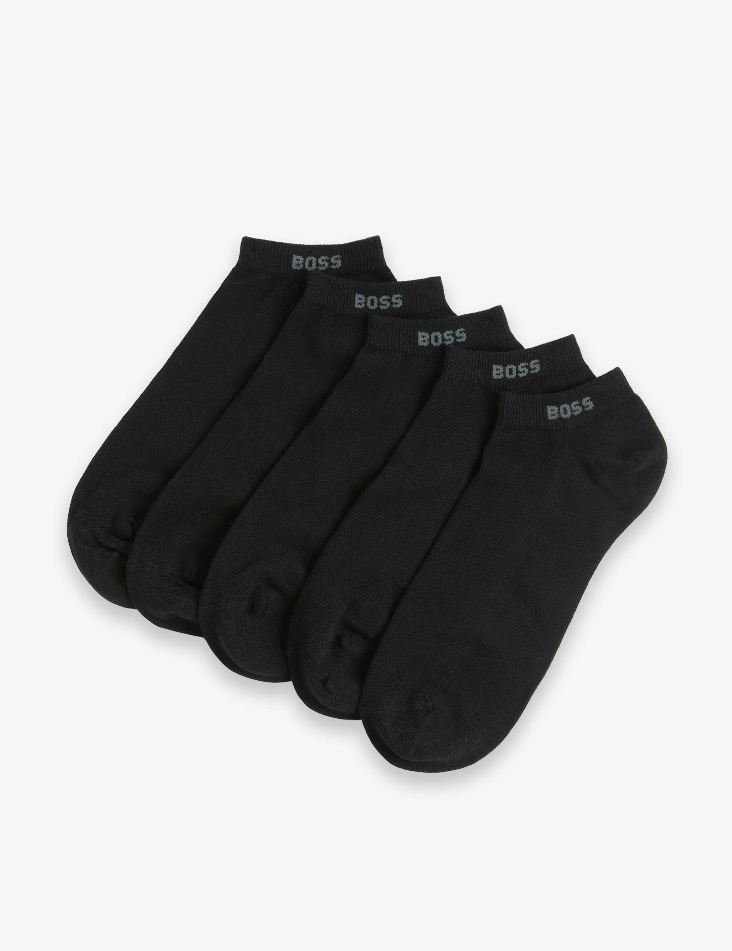 BOSS cotton-rich trainer socks 5 pack, UK version