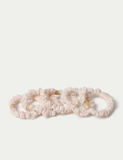 M&S 5 Pack Cream Bead Scrunchie- Buy online at McGrocer