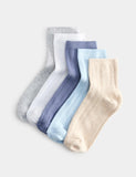Plain marl ankle socks 5-pack - British product