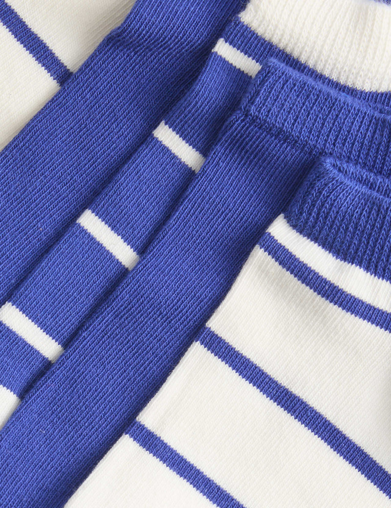 Trainer liners striped 5 pack cotton socks for children, UK version