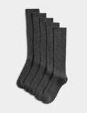 5 pack long ribbed school socks - British product