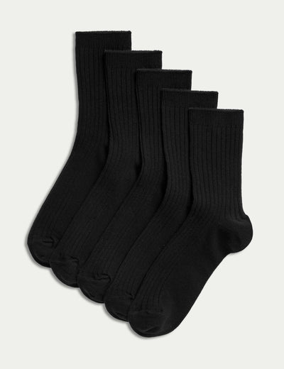 M&S Ribbed School Socks 5-Pack- Buy online at McGrocer