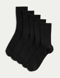 Ribbed school socks 5 pack ankle length Freshfeet technology, UK version