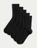 Ribbed school socks 5 pack ankle length Freshfeet technology, UK version