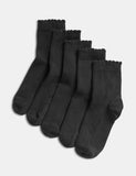 Short picot socks 5 pack for children, imported from the UK