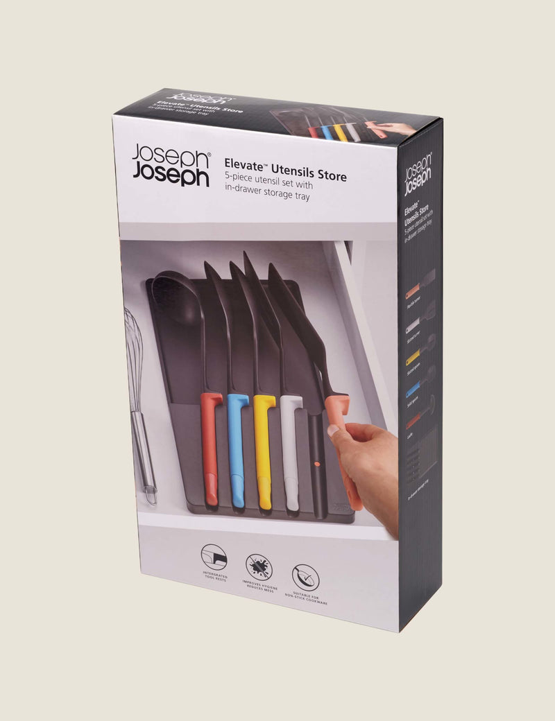 Joseph Joseph Elevate slim 5-piece utensil set, imported from the UK