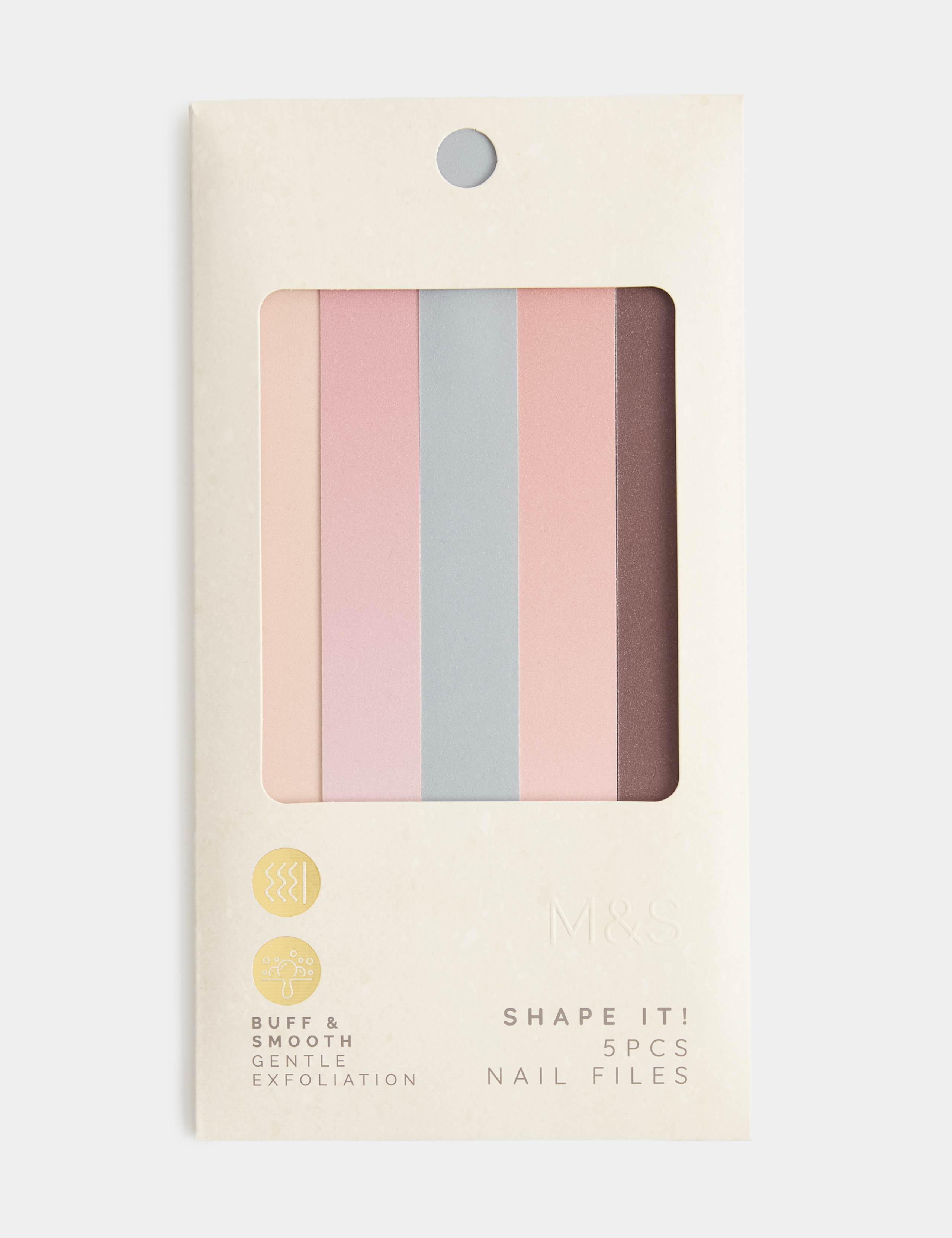 5 Piece Nail Files emery board set (British brand)