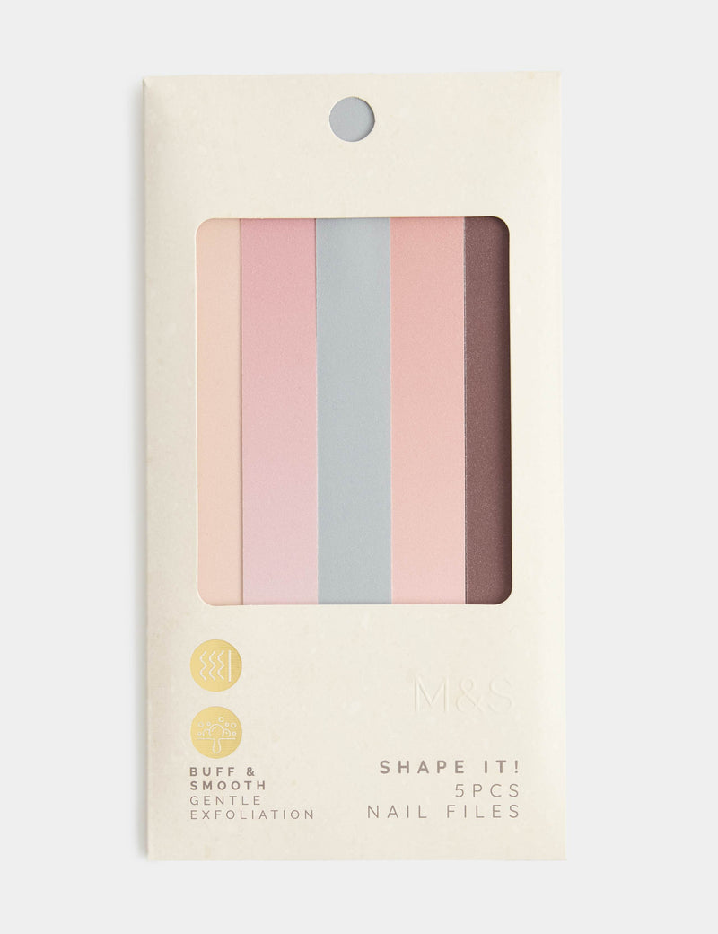 5 Piece Nail Files emery board set (British brand)