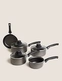 5 Piece Grey Aluminium Pan Set