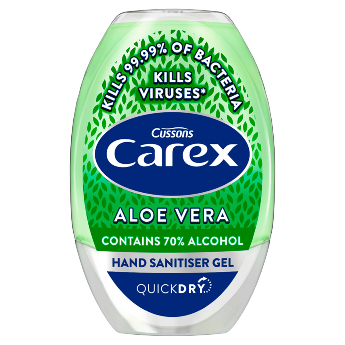 Carex Aloe Vera hand sanitiser gel 50ml, UK version