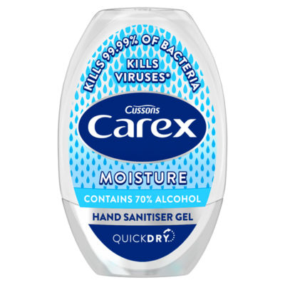 Carex antibacterial hand sanitiser gel 50ml (British brand)