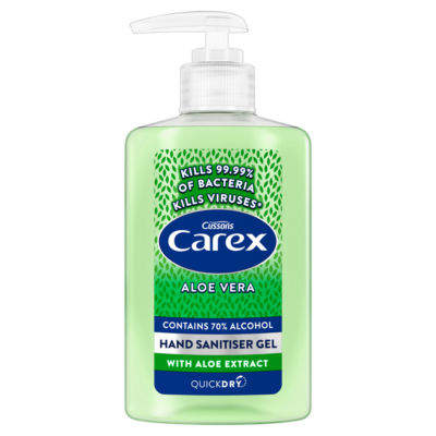 Carex Anti-bacterial Hand Sanitiser Gel Aloe Vera