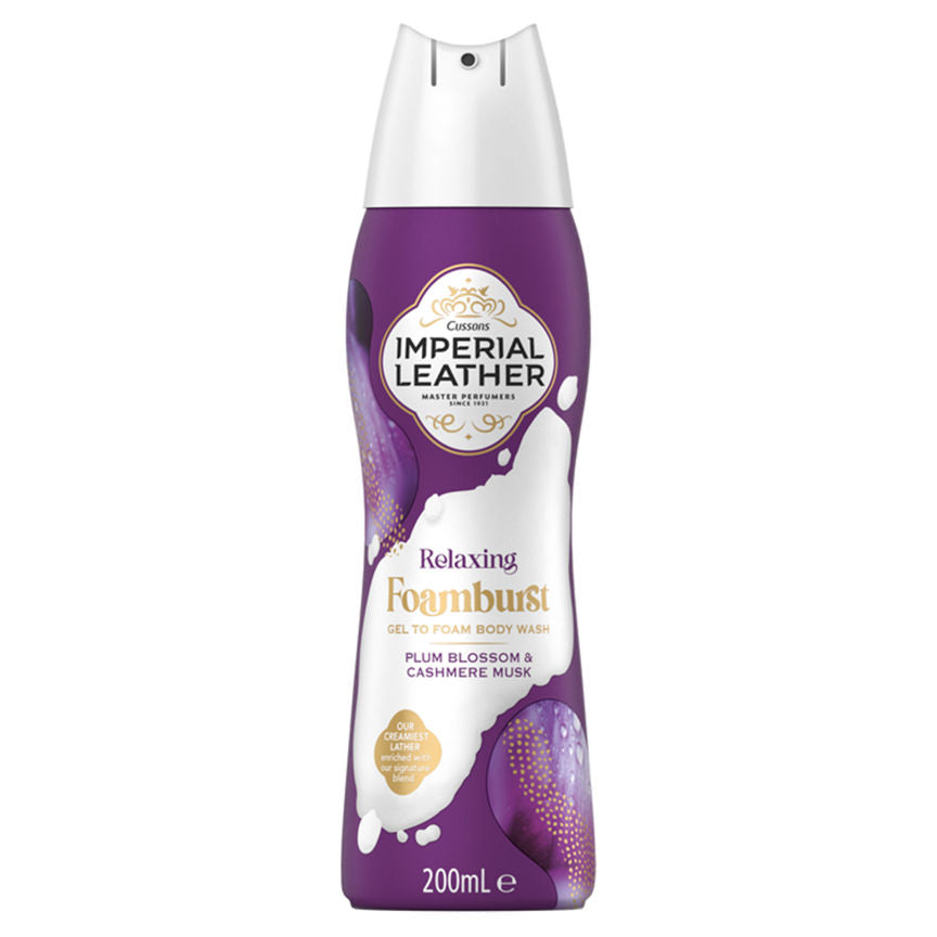 Imperial Leather Relaxing Foamburst Gel To Foam Body Wash Plum Blossom & Cashmere Musk