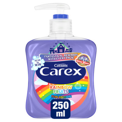 Carex Fun Edition Rainbow Fruits hand wash 250ml (British brand)