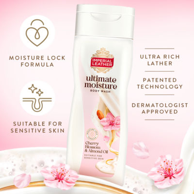 Imperial Leather cherry blossom almond oil body wash 225ml - British product