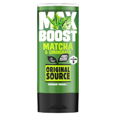 Original Source Max Boost Matcha & Lemongrass shower gel 400ml, imported from the UK