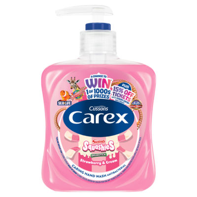 Carex Squashies Strawberry & Cream hand wash 250ml - British product