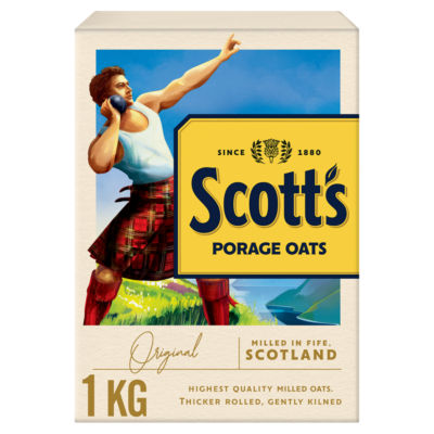 Scott's Original Porridge Oats Thick Cut 1kg Pack (British brand)