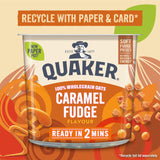 Quaker Caramel Fudge Porridge Pot 58g, imported from the UK