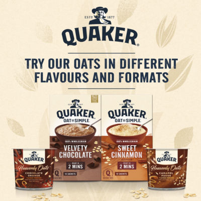 ASDA Quaker Oat So Simple وعاء عصيدة بالقرفة الحلوة 57 جرام - اشترِ عبر الإنترنت من McGrocer