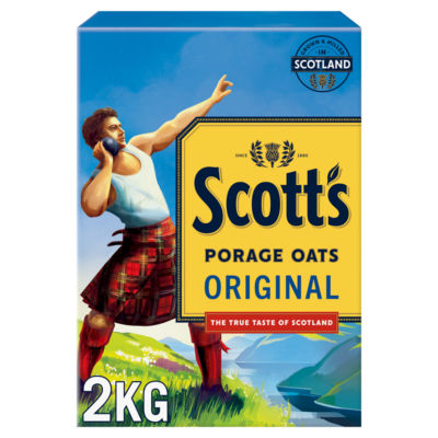 Scotts Original Porage Oats 2kg, imported from the UK
