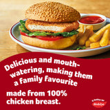 Birds Eye wholegrain breaded chicken burgers 200g - British product