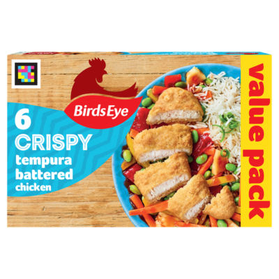 Filets de poitrine de poulet panés croustillants en tempura Birds Eye 510 g