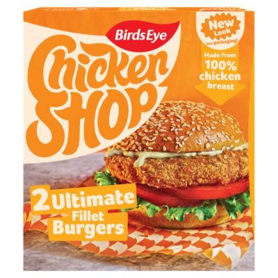 Birds Eye Ultimate Breaded Chicken Fillet Burgers 227g - British product