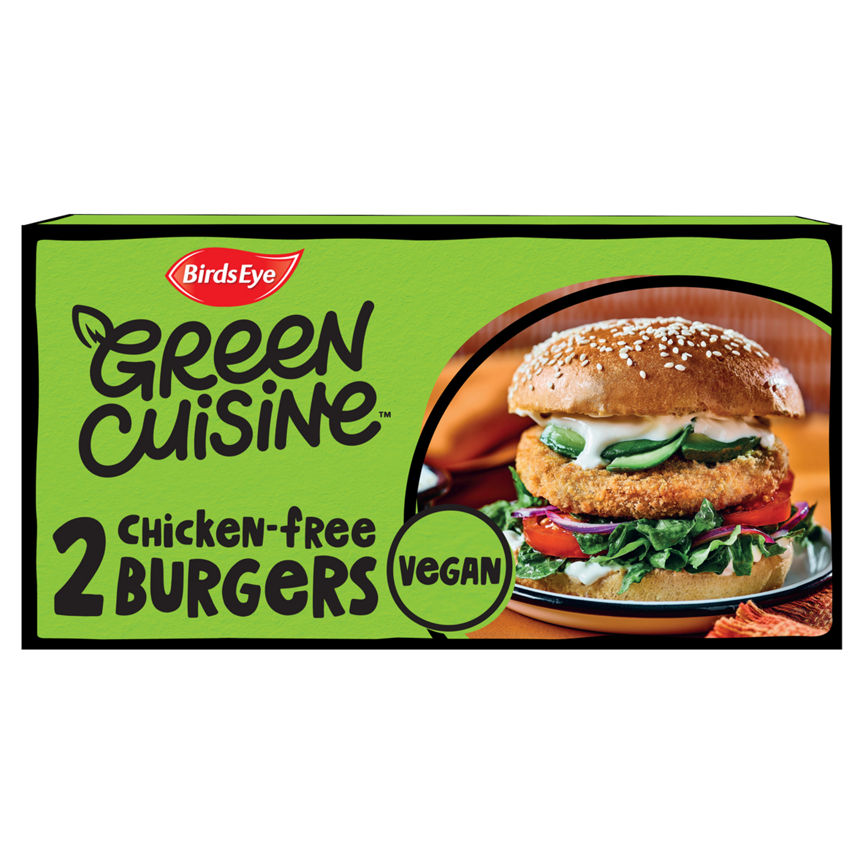 Birds Eye 2 Green Cuisine Vegan Chicken Free Burgers